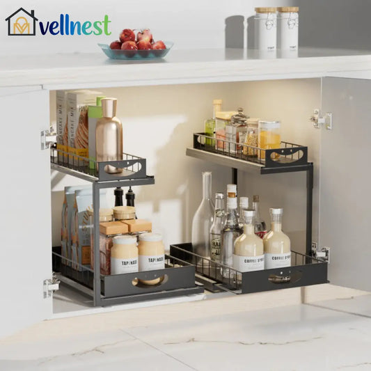 Pull-Out Spice Rack | Sliding Kitchen Cabinet Organizer